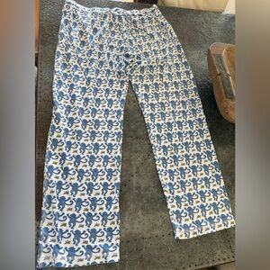 Roller Rabbit Men’s Blue Monkey Pajama Pants. XL. Like new.